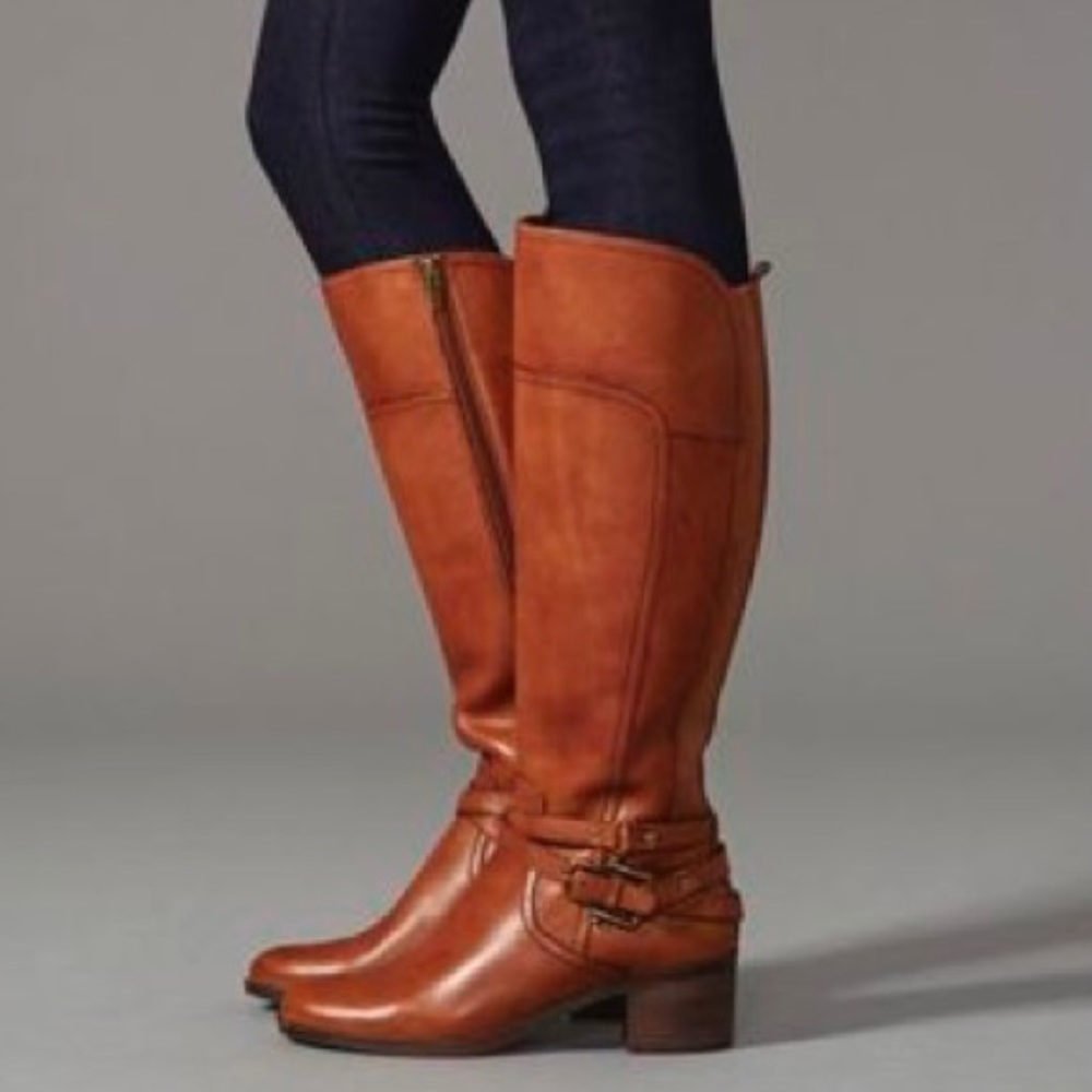 Marc Fisher black riding boots leather size 10